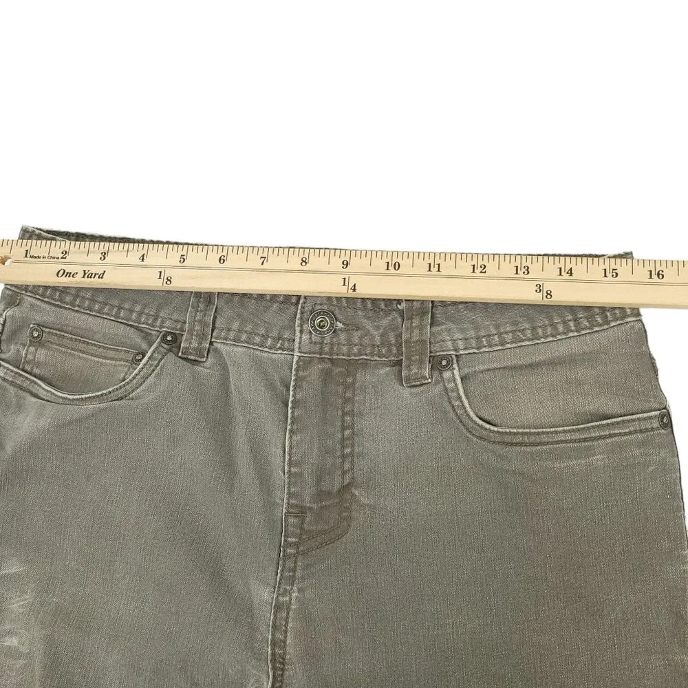 Prana Slim Fit Jeans Gray Straight Leg Men Size 31x30 Mid Rise Stretch Denim